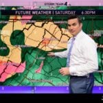 trendy weatherman on TikTok with teens cheering